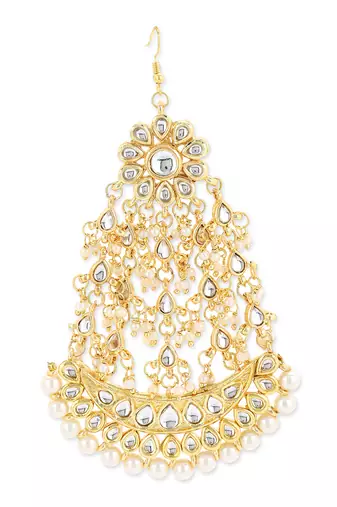 Gold kundan jhoomar