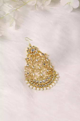 Gold kundan jhoomar
