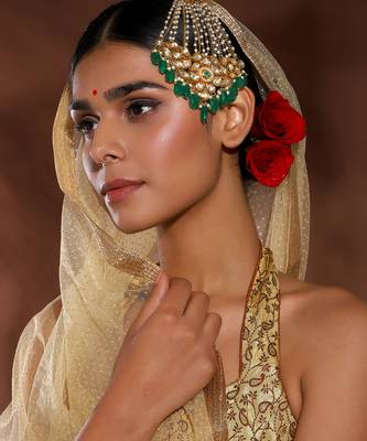 Gold kundan jhoomar 1
