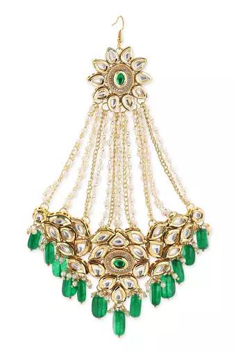 Gold kundan jhoomar