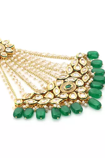 Gold kundan jhoomar