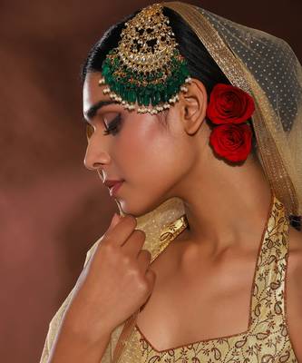 Gold kundan jhoomar 1