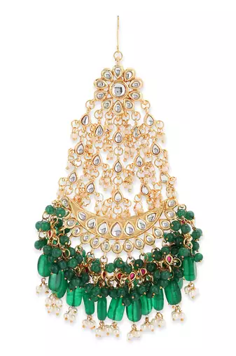 Gold kundan jhoomar