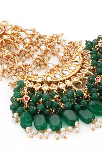 Gold kundan jhoomar
