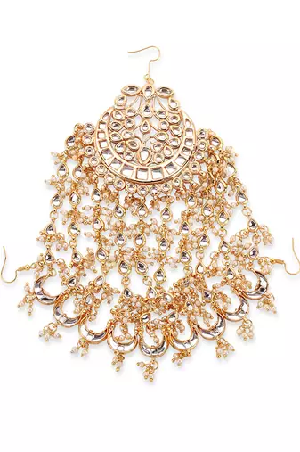 Gold kundan jhoomar