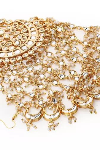 Gold kundan jhoomar