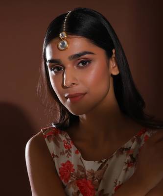 Gold kundan maang tikka 1