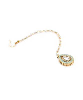 Gold kundan maang tikka 3
