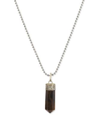 Brown silver plated handcrafted necklace 4