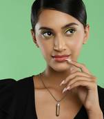 Brown silver plated handcrafted necklace