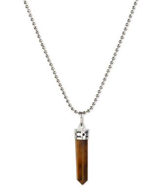 Brown silver plated handcrafted necklace 4