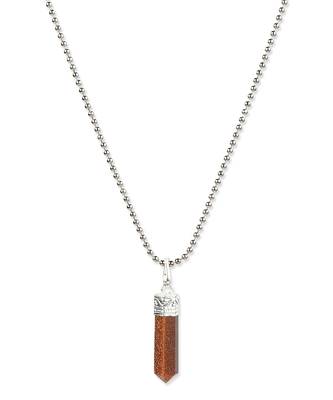 Brown silver plated handcrafted necklace 4