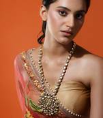 Gold plated kundan necklace