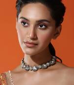 Dual plated kundan necklace