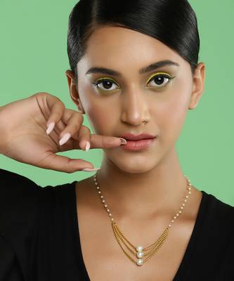 White gold plated handcrafted necklace 1