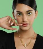 White gold plated handcrafted necklace