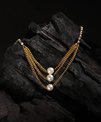 White gold plated handcrafted necklace 2