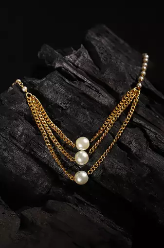 White gold plated handcrafted necklace