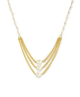 White gold plated handcrafted necklace 3