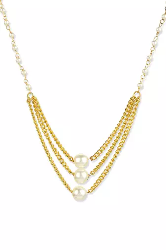 White gold plated handcrafted necklace