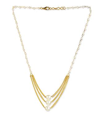 White gold plated handcrafted necklace 4