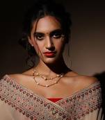 White gold plated handcrafted necklace