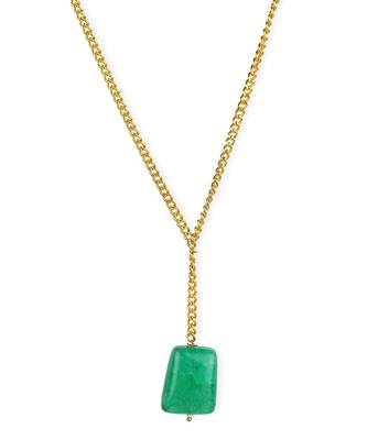 Green gold plated handcrafted necklace 3