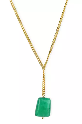 Green gold plated handcrafted necklace
