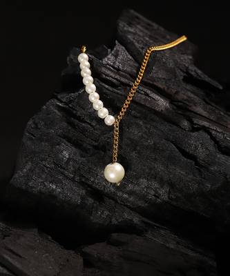 White gold plated handcrafted necklace 2
