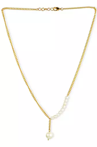 White gold plated handcrafted necklace