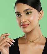 White gold plated kundan necklace