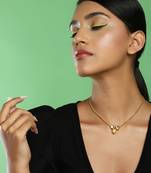 Gold plated kundan necklace