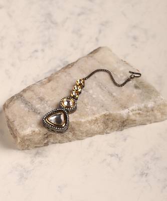 Dual plated kundan maangtikka 2