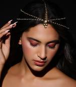 Gold plated kundan mathapatti