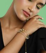 Gold kundan layered bracelet