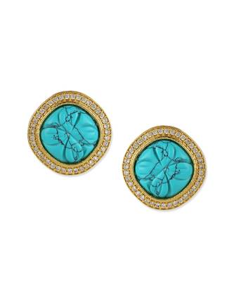 Blue gold plated handcrafted earrings 1