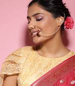 Red multi beaded nose ring