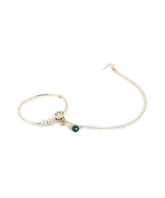 White multi beaded nose ring 3