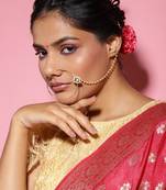 White multi beaded nose ring