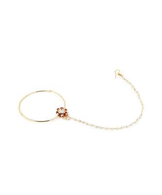 Red multi beaded nose ring 3