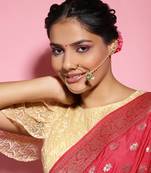 Green multi beaded nose ring