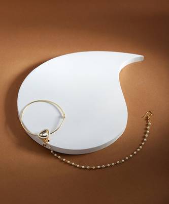 White multi beaded nose ring 2