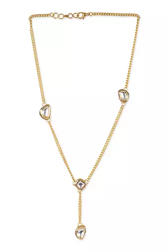 White kundan neckpiece