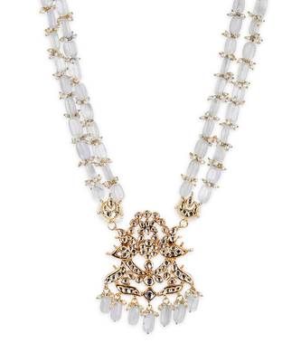 Pastel gray kundan neckpiece 3