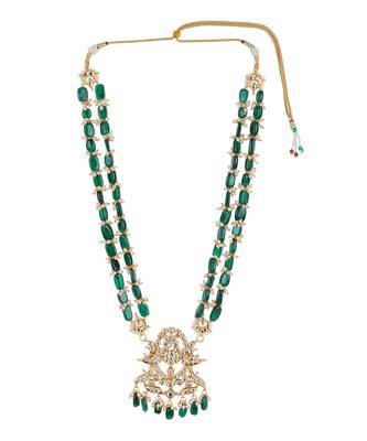 Dark green kundan neckpiece 4