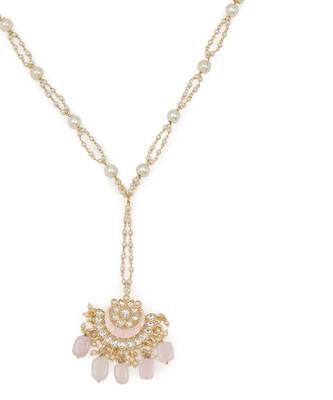 White kundan matha patti 4
