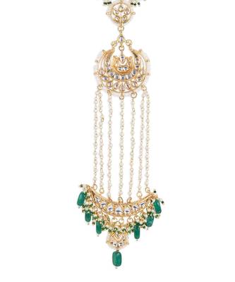 White kundan beaded braid 4