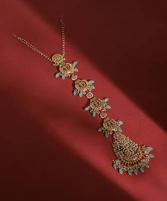 White kundan beaded braid 2
