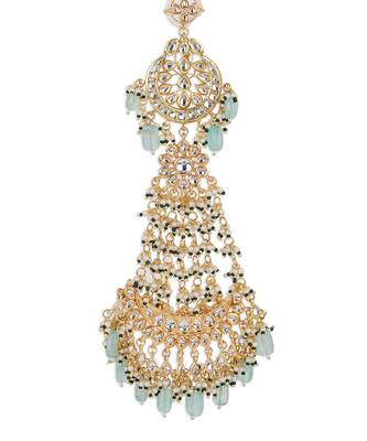 White kundan beaded braid 4