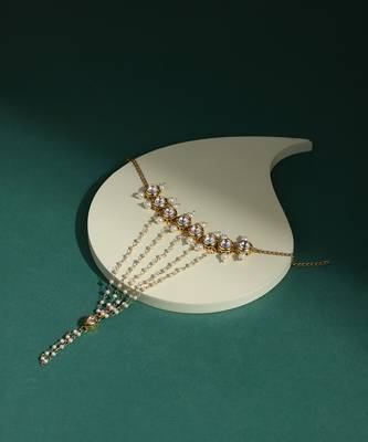 White kundan hand harness 1